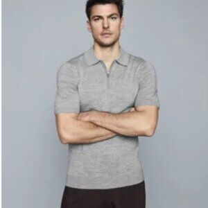 Maxwell Merino Zip Neck Polo - Havana